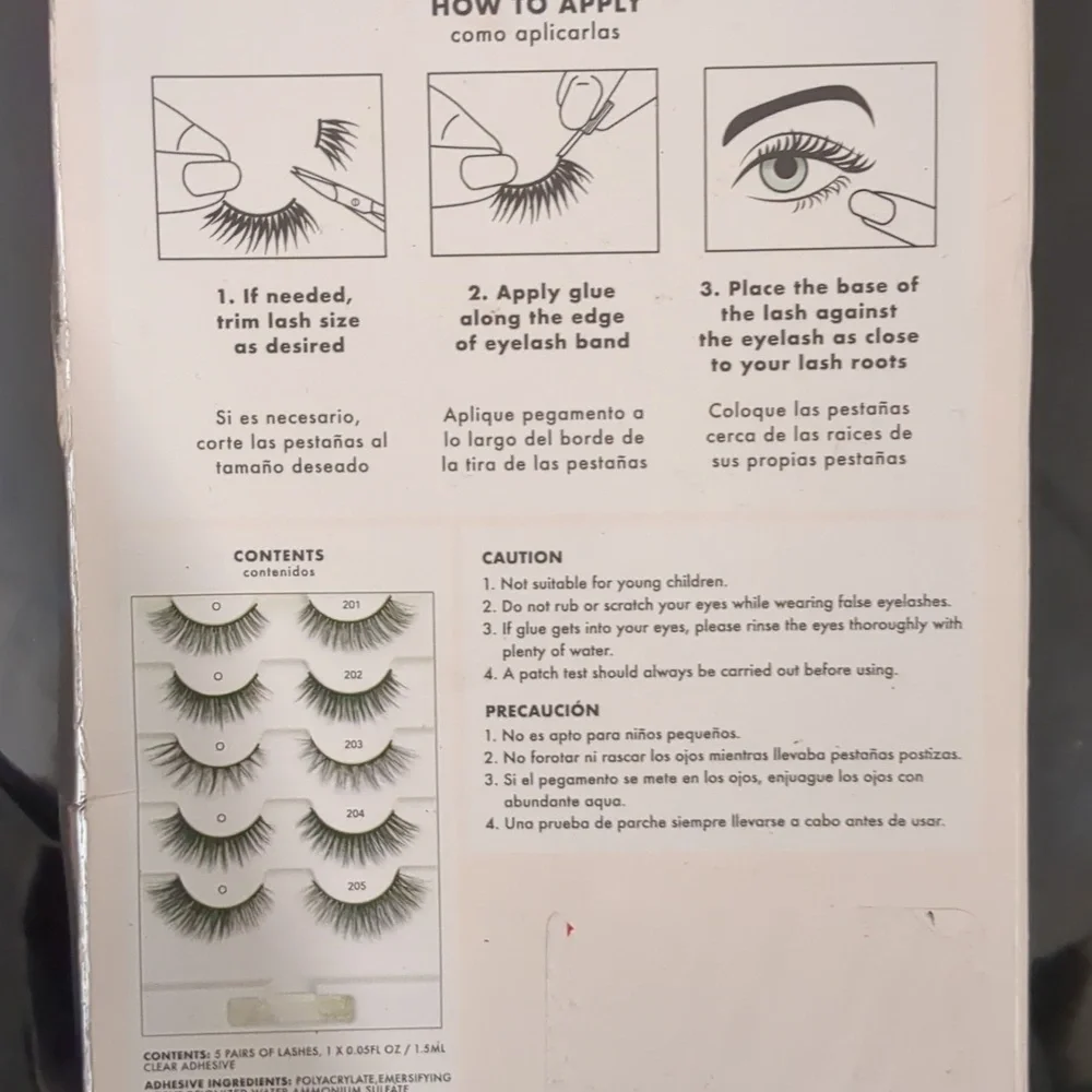 5 Pair Of 3D Faux Mink Lashes with Adhesive
